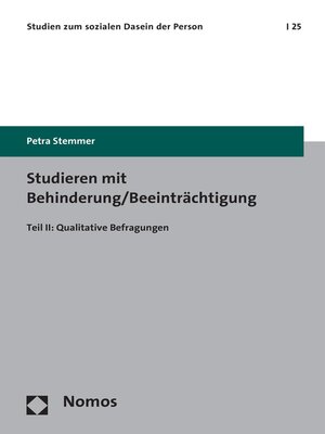 cover image of Studieren mit Behinderung/Beeinträchtigung